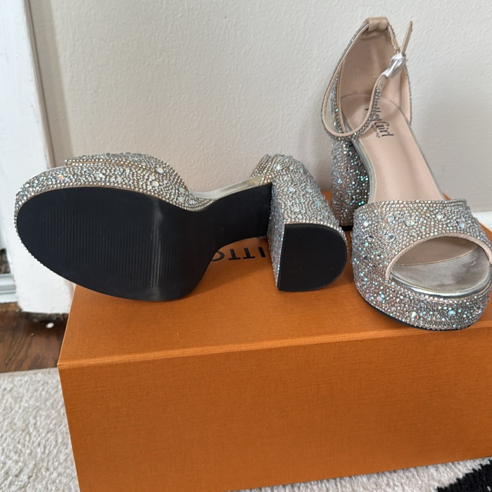 Hey girl Rhinestone platform heels - Picture 4 of 4